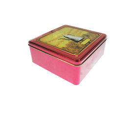 Chiny Dostosowane pole Cookie Square Tin Box Metal Tea Tin Containers With Lids dostawca