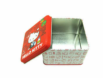 Chiny Druk termotransferowy Metalowe pudełko blaszane Kwadratowe opakowanie na ciastka Opakowania z żywnością dostawca