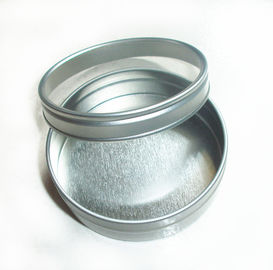 Chiny Candy Round Tin Box Kolor srebrny z przezroczystym okienkiem, okrągłe blaszane pojemniki dostawca