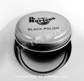 Chiny Metal Round Round Blaszany pojemnik na balsam do ust Cream Shoe Polish Press to Open dostawca