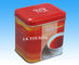 200g Wydrukowana prostokątna puszka z okienkiem PCV, czerwony pojemnik na kawę / herbatę dostawca