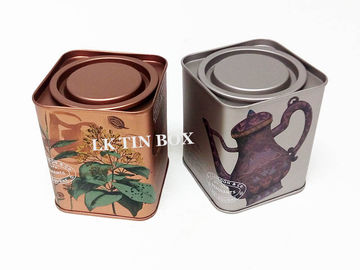 Chiny Spersonalizowane Langdon Tea Square Tin Box do herbaty ziołowej Metal Storage Damp Resistant dostawca
