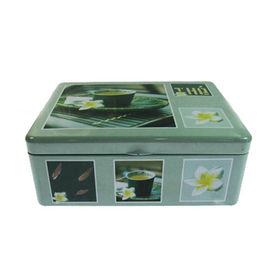 Chiny Kwadratowy pojemnik na herbatę Pojemnik na herbatę Pojemnik na herbatę Dzbanek do herbaty w stylu vintage Tinplate Pack Metal Box Tea Tin dostawca