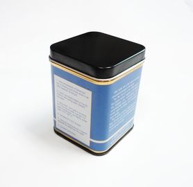 Chiny 58x58x78Hmm Mały kwadratowy pojemnik z czarnej herbaty z wewnętrznym wieczkiem dostawca