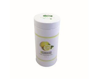 Chiny Srebrny Round Matcha Powder Dry Lemon Slice Tin Box, Dry Dates Powder Storage Tin Container dostawca