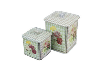 Chiny New Flower Pattern Square Matel Tin Box z fantazyjnymi niestandardowymi projektami Dekoracyjne pudełka blaszane dostawca