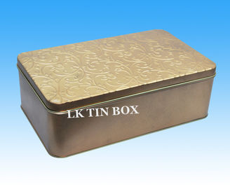 Chiny Małe puste metalowe pudełko prostokątne blaszane do pakowania zabawek, pudełko metalowe prostokąta dostawca