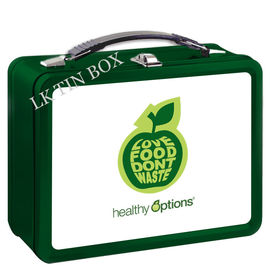 Chiny Przechowywanie żywności Apple Drukowane Lunch Tin Box z plastikową rączką / Metal Lock dostawca