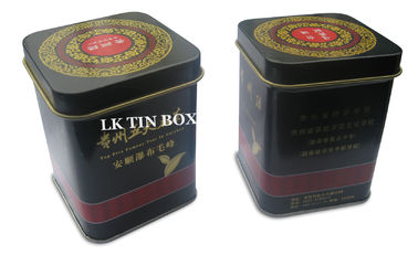 Chiny Kwadratowa metalowa blaszana herbata z wieżową pokrywką i wewnętrzną pokrywką dostawca