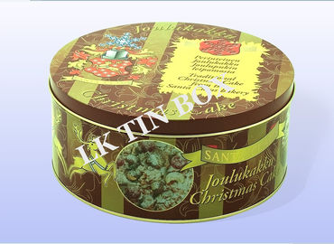 Chiny Christmas Cake Duże okrągłe pudełko z dostosowanym logo wydruku dostawca