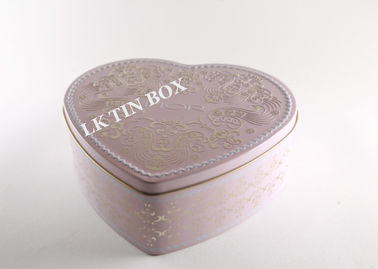 Chiny W kształcie serca Wedding Candy Tin Can With Embossed Lid, Hard Candy In Tins dostawca