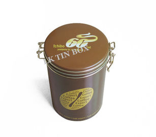 Metal Wire Wire Cookie Tins Empty Matte Black Round Tin Box For Tea / Coffee dostawca