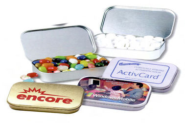 Niestandardowe logo drukowane metalowe blaszane pudełko 150g Food Grade Małe owalne pudełko Candy Tin dostawca