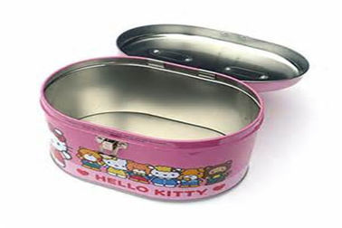 Indywidualne wzornictwo Metalowe puszki kosmetyczne Candy Oval Fancy Tin Box With Logo dostawca